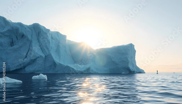 Fototapeta Discover your hidden potential concept with iceberg isolated with white highlights, png