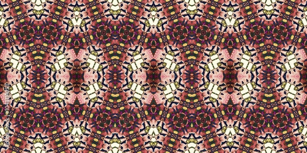 Fototapeta Seamless abstract pattern. the texture of the art is symmetrical