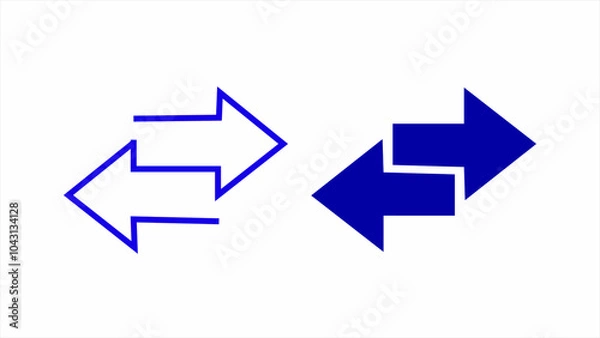 Obraz arrows data transfer icon, exchange arrow icons - Swap icon with two arrow