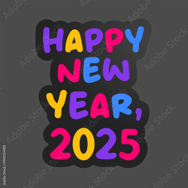 Fototapeta Happy new year 2025. Abstract art