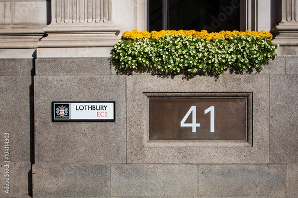 Fototapeta Lothbury street, london