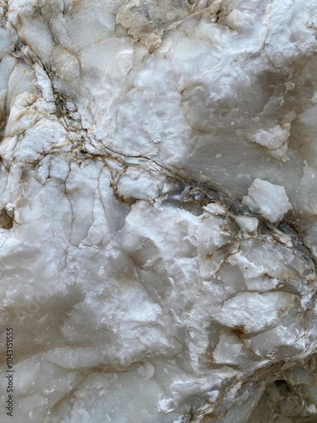 Obraz Natural rock texture. Mountain rough surface. Close-up. Stone wall background with copy space for design. Vertical banner