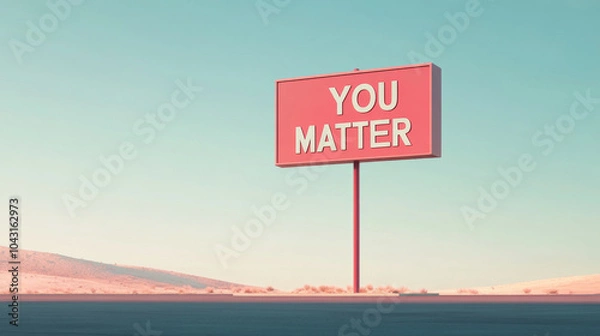 Fototapeta Sign with motivational message You Matter on color background