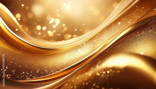 Fototapeta Luxurious Abstract Golden Background with Shimmering Details