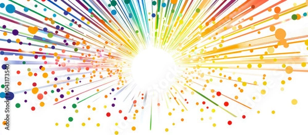 Obraz Colorful light rays creating a dynamic and vibrant visual effect