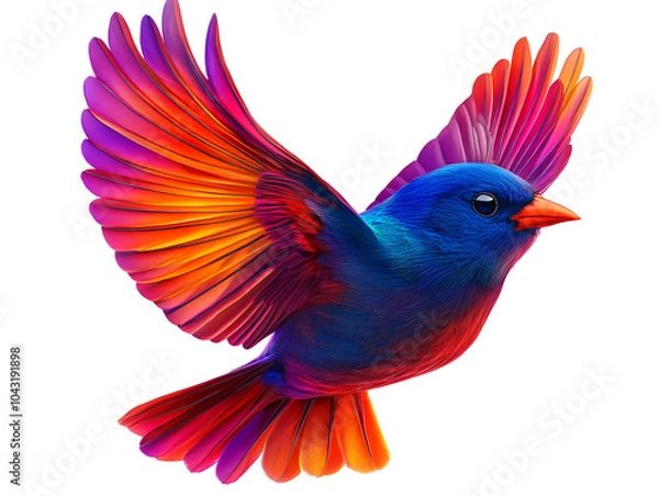 Fototapeta a colorful bird with wings spread