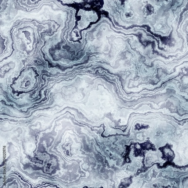 Fototapeta Seamless texture of blue marble pattern for background / illustration