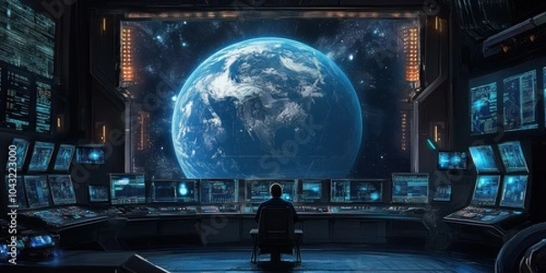 Obraz Space Station Earth View.