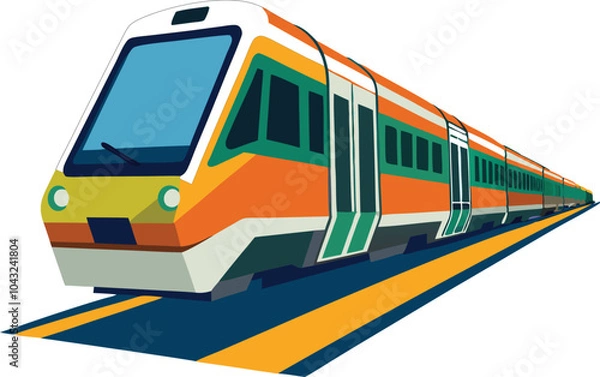 Obraz subway metro train vector illustration graphic design 