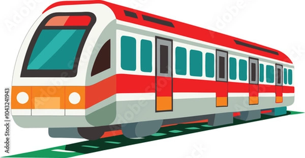 Obraz subway metro train vector illustration graphic design 