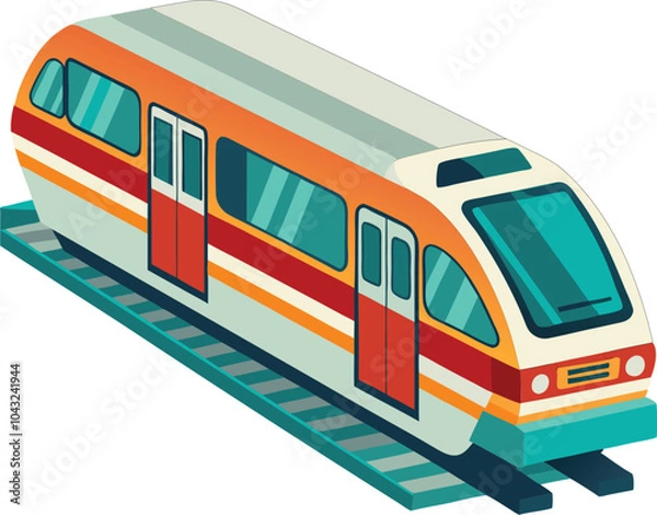 Obraz subway metro train vector illustration graphic design 