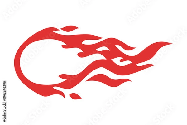 Obraz fireball symbol on white background