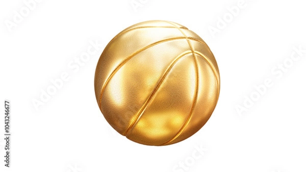 Obraz golden basketball 3D rendering
