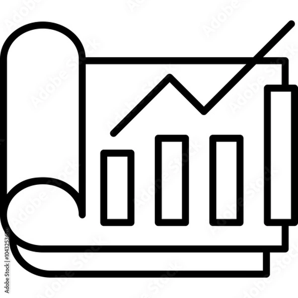 Obraz The business report icon on white background.