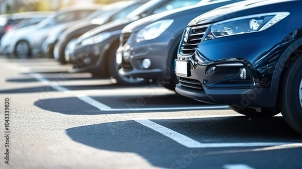 Obraz 駐車場に停めてある車01