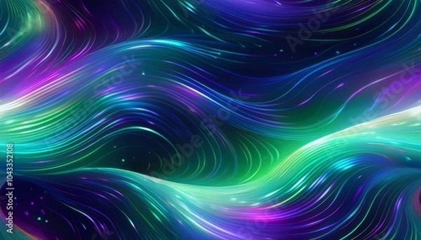 Fototapeta オーロラにインスピレーションを得たシームレスSeamless inspired by the aurora borealis
