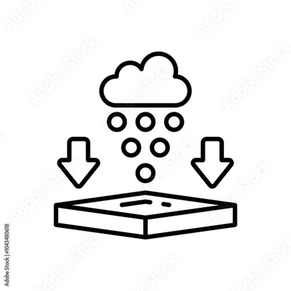 Fototapeta Deposition Outline Icon, Vector illustration