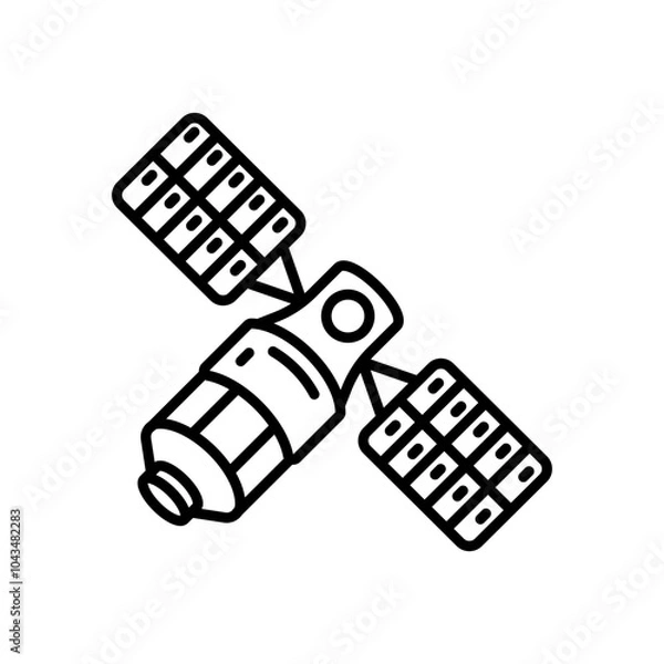 Fototapeta Satellite Outline Icon, Vector illustration