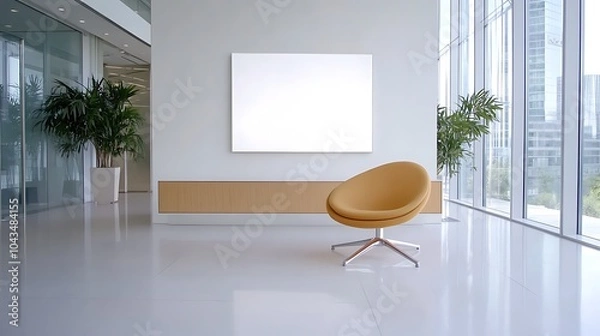 Fototapeta Light box display in a corporate office reception area
A modern, clean-lined light box display located in the reception area of a corporate office.