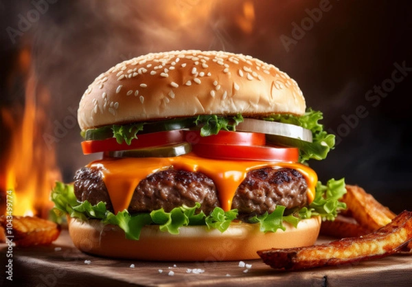 Fototapeta ハンバーガー