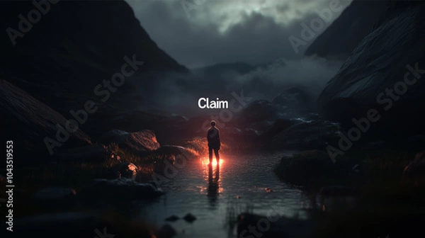 Obraz 4K minimalistic design featuring categorized words: "Claim"