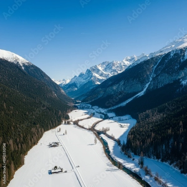 Obraz snowy mountains