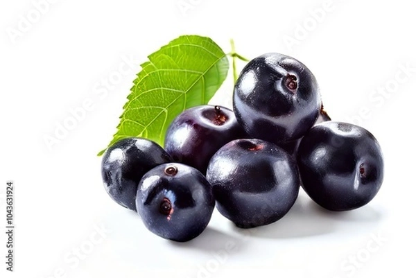 Obraz elderberry and acai on white