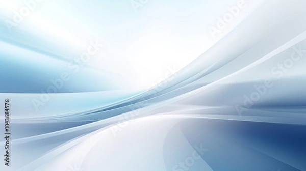 Fototapeta Abstract Blue Curved Lines with Reflective Surface, abstract bright light color blue Futuristic Background.
