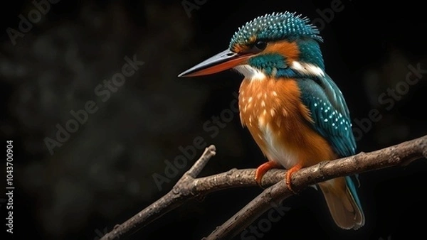 Obraz  Common Kingfisher Perched on Branch