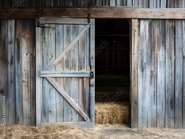 Obraz old barn door