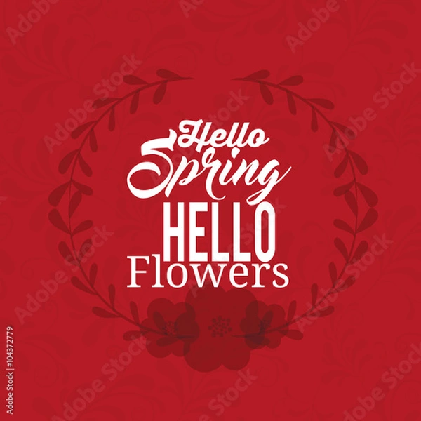 Fototapeta hello spring design 