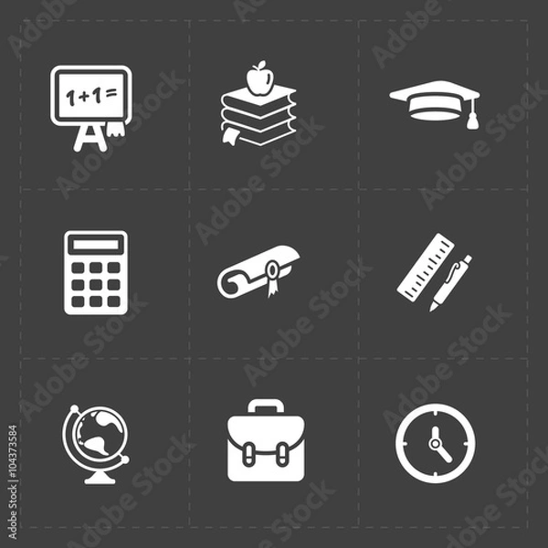 Fototapeta Modern flat social icons set
