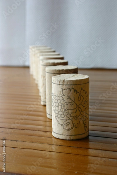 Obraz bouchons alignés