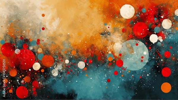 Obraz red and background