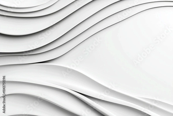 Obraz A white background with wavy lines