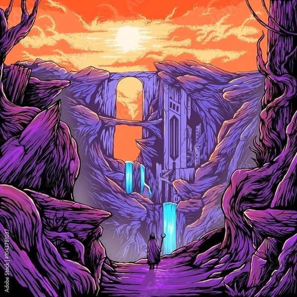 Obraz landscape fantasy art 