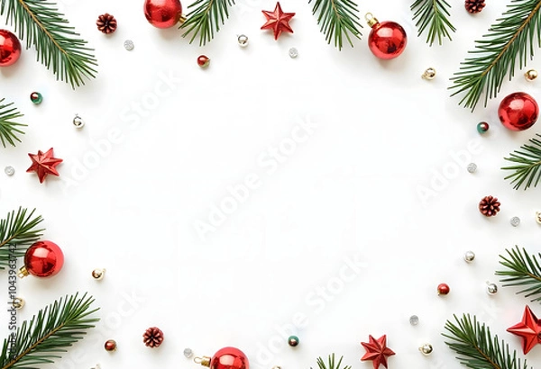 Obraz christmas background with branches