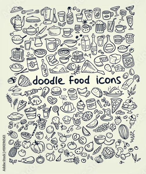 Fototapeta food icons