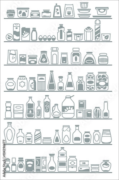 Obraz store shelves with goods