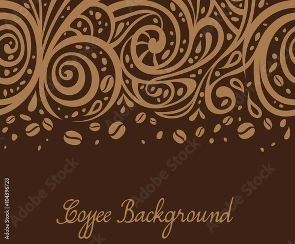 Obraz coffee background, vector illustration
