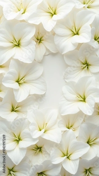 Fototapeta Beautiful white lilies creating a serene texture