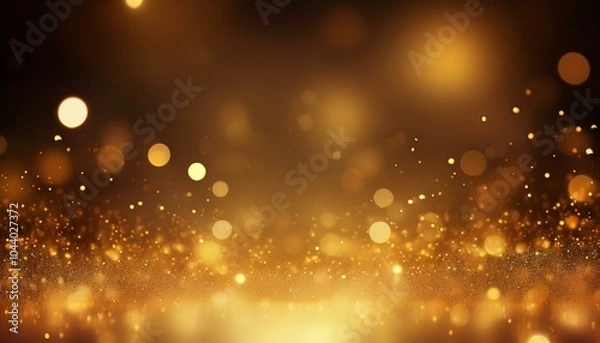 Fototapeta glowing background, golden color, bokeh effect 
