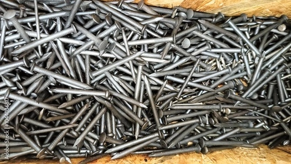 Fototapeta Hex head bolts. Hexagon head bolts background. close up