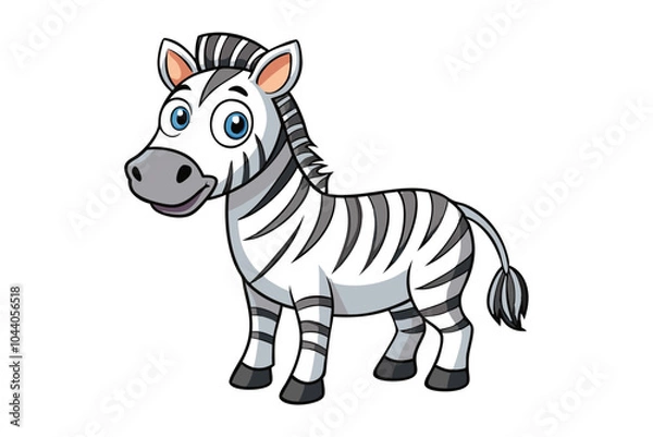 Obraz Zebra cartoon vector illustration