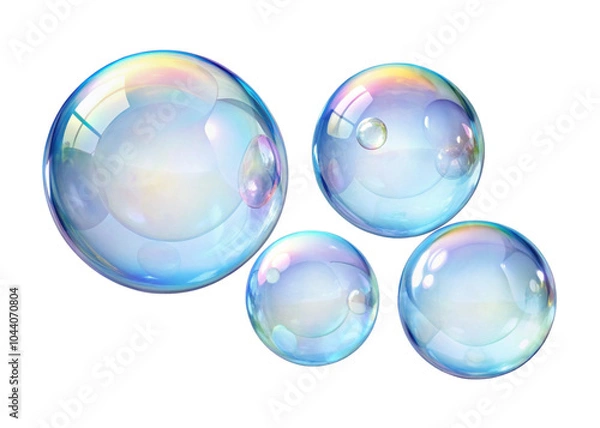 Fototapeta Bubbles isolated on white.