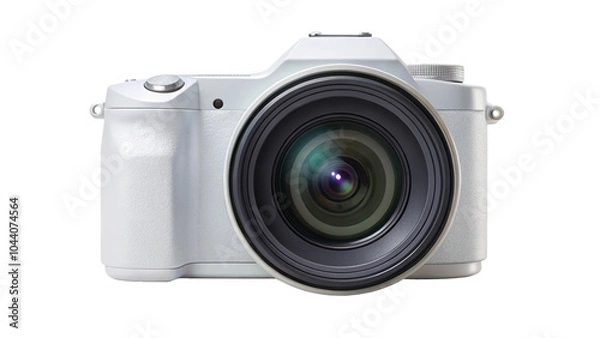 Fototapeta DSLR camera isolated on white. 