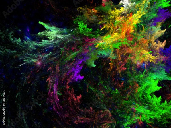 Fototapeta Fractal Pattern color explosion / Fraktal Muster Farb Explosion