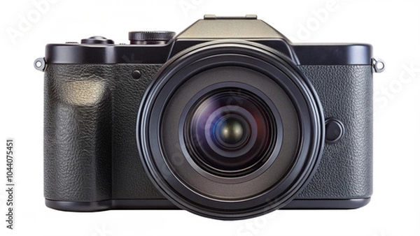 Fototapeta DSLR camera isolated on white. 
