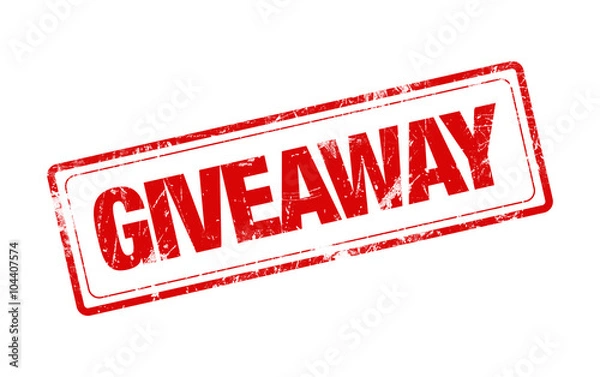 Obraz GIVEAWAY red stamp text on white background