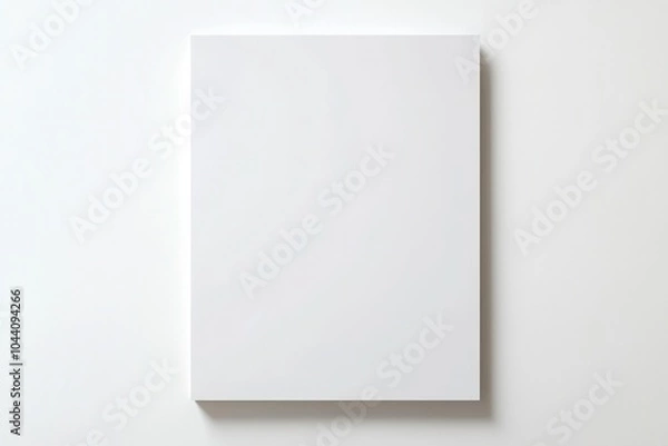 Fototapeta Poster layout mockup on a solid white background
